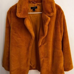 Halogen Mustard Fur Jacket